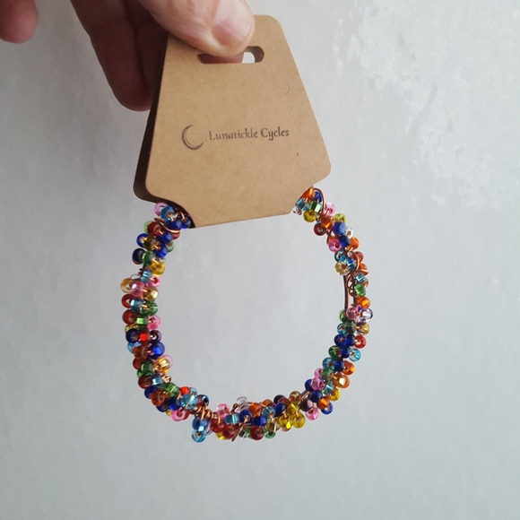 🌙Set Czech Glass Beaded Bangle Handmade - Picture 6 of 12